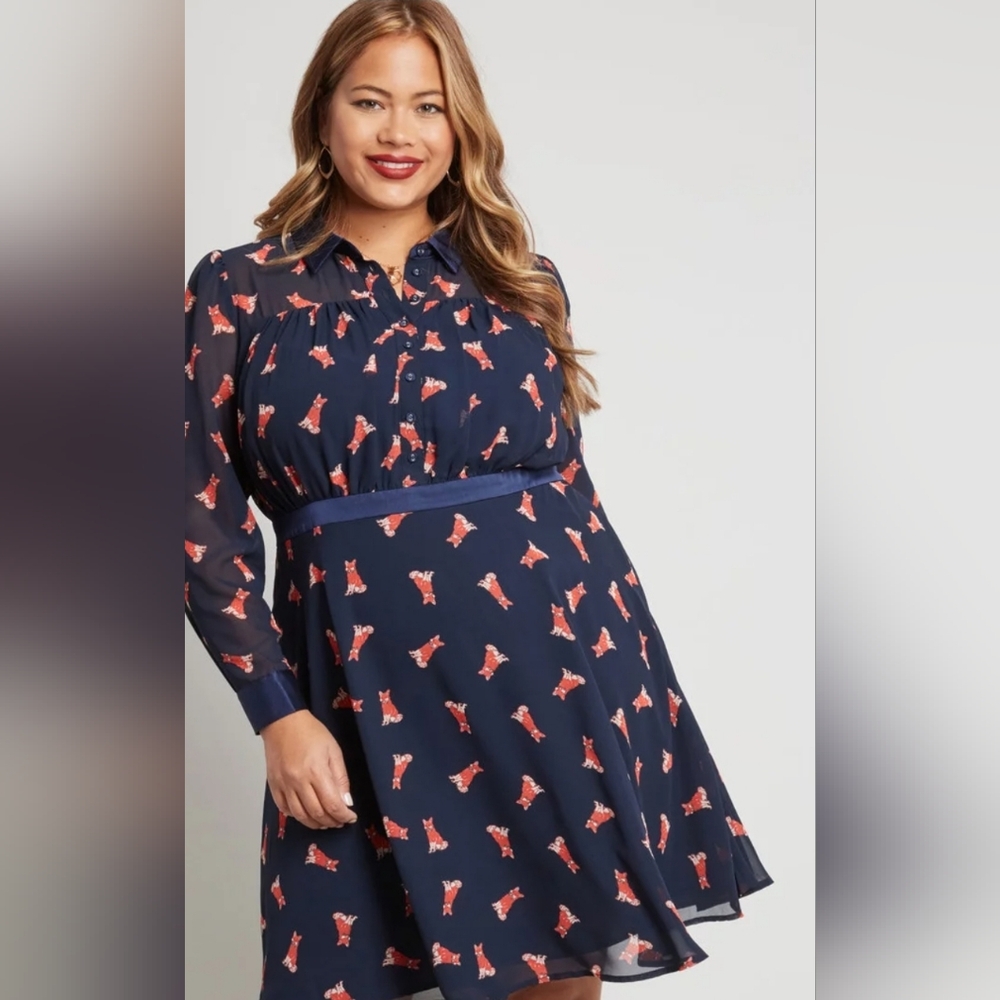Modcloth - Fox Dress - 2X